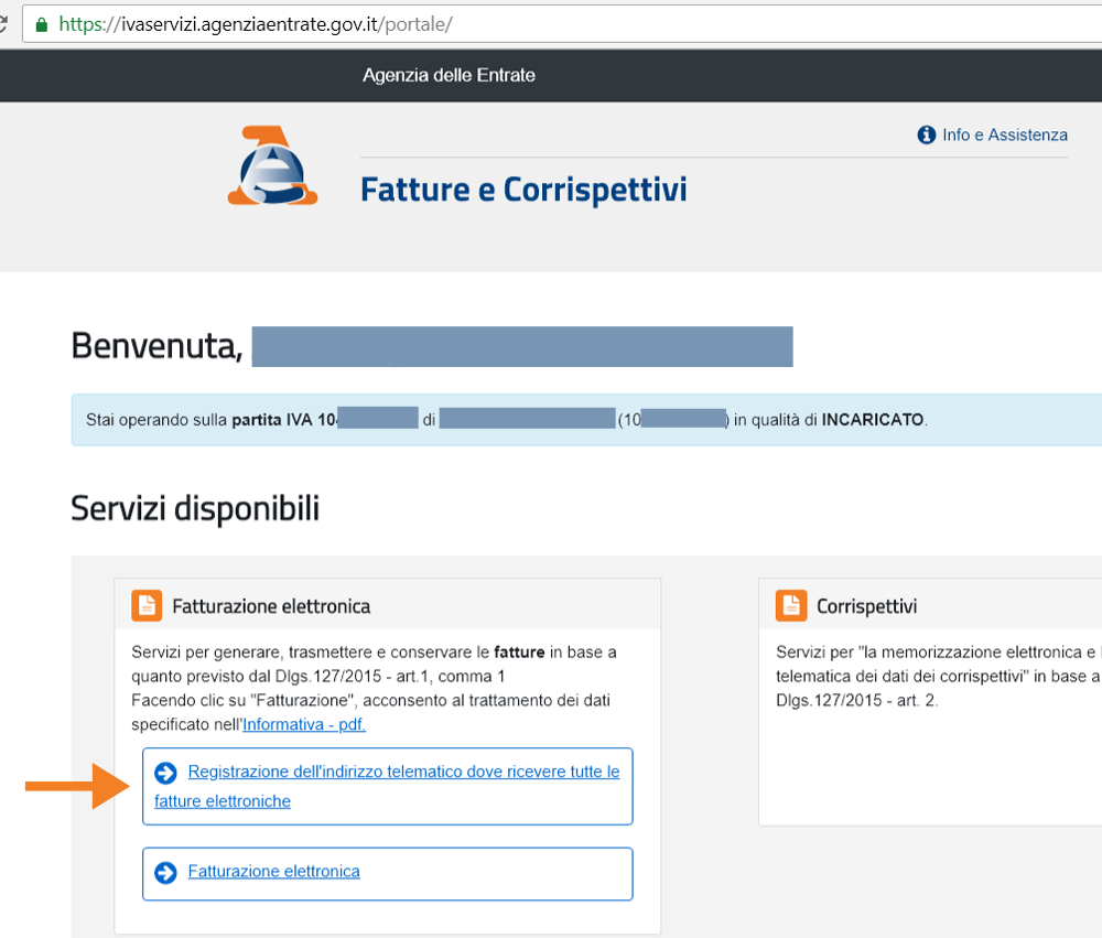 accesso portale agenzia delle entrate  fatturazione elettronica
