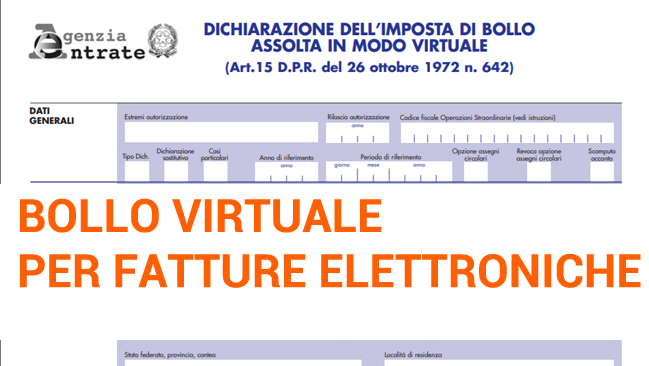 come pagare il bollo virtuale sulle fatture elettroniche