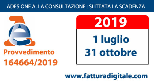 nuova scadenza adesione consultazione fatture elettroniche agenzia delle entrate 1 luglio 2019