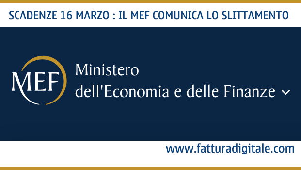 scadenze fiscali 16 marzo 2020 slittate dal ministero delle finanze